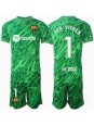 Barcelona Ter Stegen #1 Målvakt Replika Borta Kläder Barn 2024-25 Kortärmad (+ byxor)